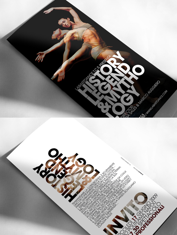 flyer poster DANCE   typography   golden section sezione aurea 