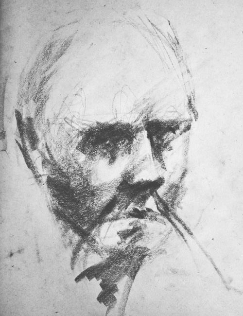 pencil charcoal face portrait sketch sketchbook paper Traditional media