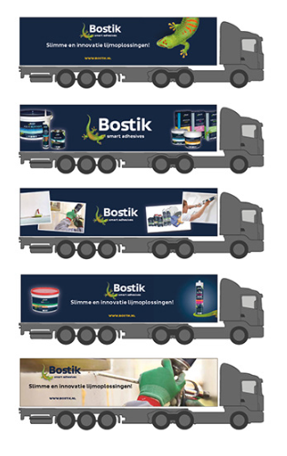 Bostik Mockup brand identity ads huisstijl