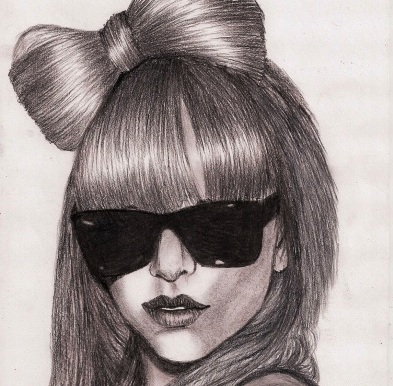 pencil Lady Gaga portrait