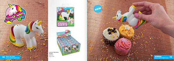 unicorn  Sprinkle  shaker kitchen home gifts novelty cupcakes spinning hat 2013 range
