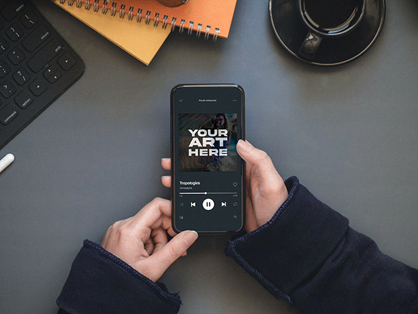 Photoshop Spotify Phone Template