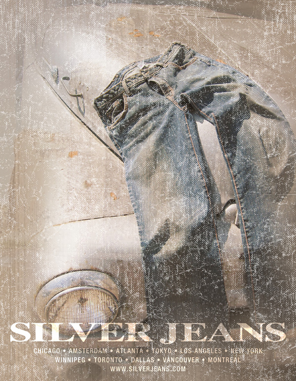 Silver Jeans pop poster flasher SJ1921 Label tags