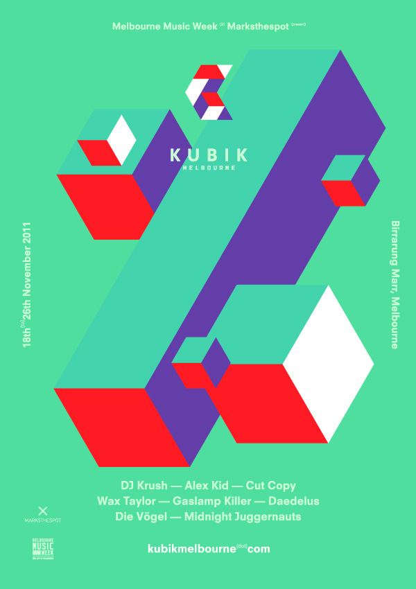 Kubik Melbourne Music Festival festival geometric volume2a v2a