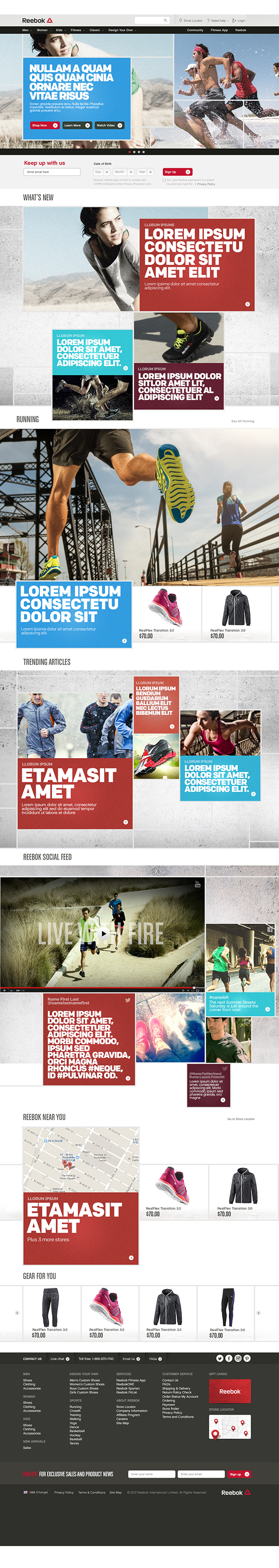 fitness Crossfit running Yoga walking sports Nike digital Website Ecommerce Responsive mobile puma