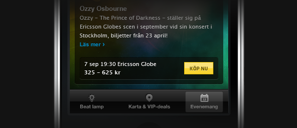 Stockholm Globe Arenas iphone app app Events iphone