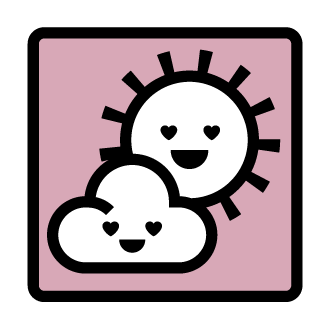 weather cute icons minimal vector simple faces clouds