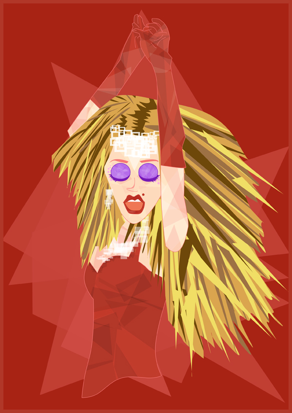 pop Moulin rouge Christina Aguilera aguilera Lady Marmalade red Triangles shapes