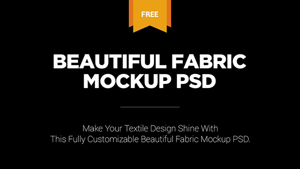 Free Beautiful Fabric Mockup PSD