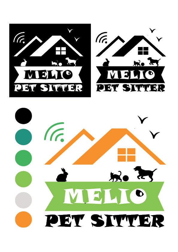 birds Cat dog logo logo desing logos Logotype pet sitter rabbit vector