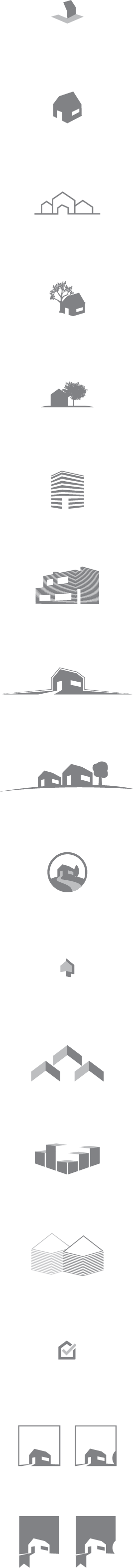 house real estate logo Logo's houses building company