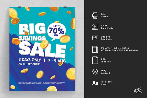 Big Savings Sale Poster & Flyer