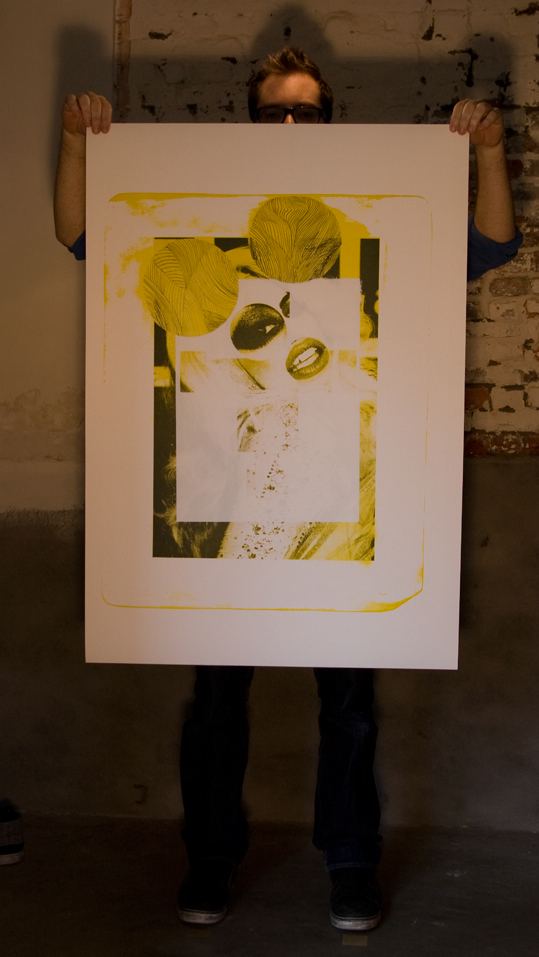 lithography Lady Gaga megan fox Chatroulette print making