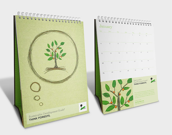 Cifor 2015 Desk Calendar Illustration Design On Behance