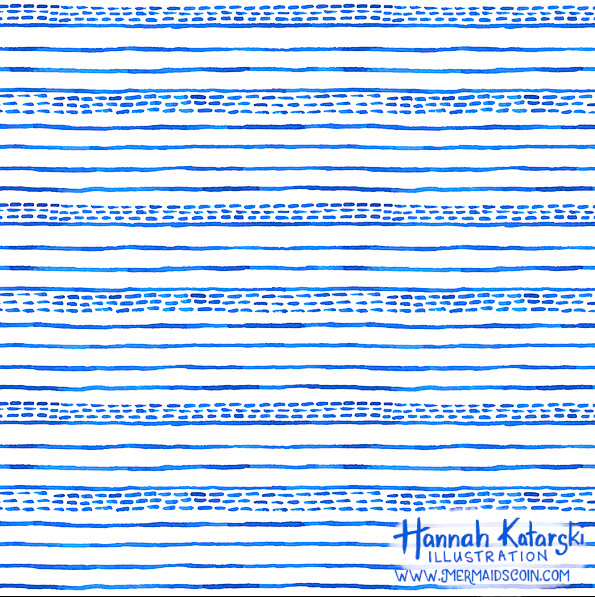 classic blue nautical Ocean pattern rainbow Repeat Pattern seamless pattern surface design watercolor watercolour