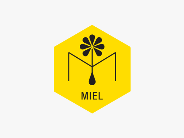  miel  label honey  logo