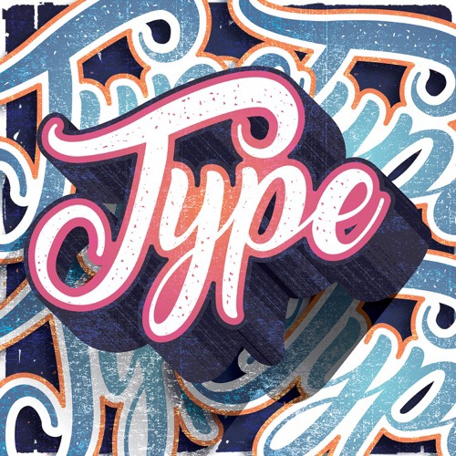 texture type typography hand drawn