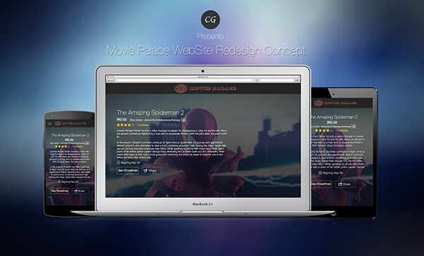 movie design Webdesign UI ux spiderman redesign concept Cinema