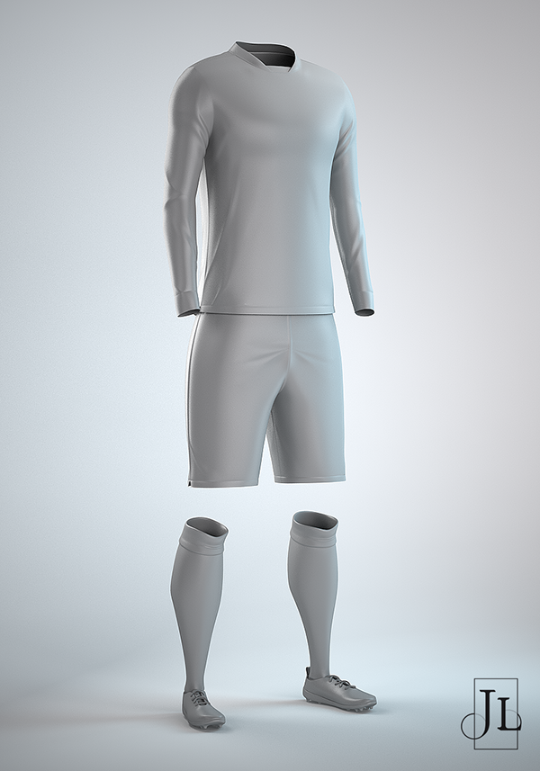 Download 3D Football Kit Template on Behance