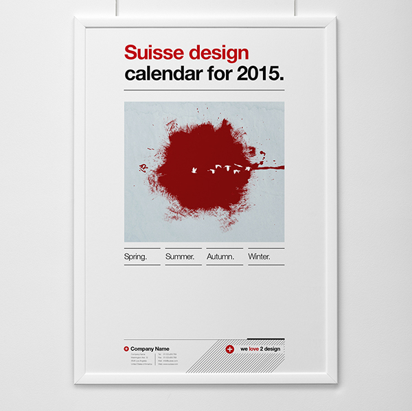 Calendars 14 15 Swiss Design A3 And Tabloid On Behance