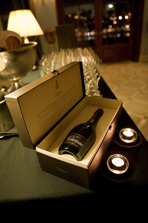photo wine Cartuxa sparkling wine presentation hotel yeatman