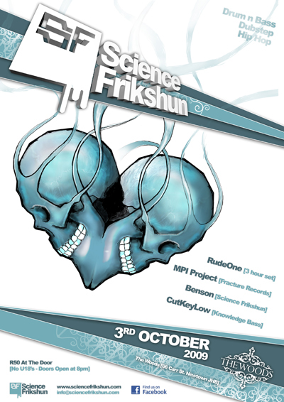 Science Frikshun Drum 'n Bass poster party