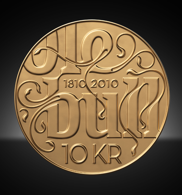 3D CGI coins coin design metal gold