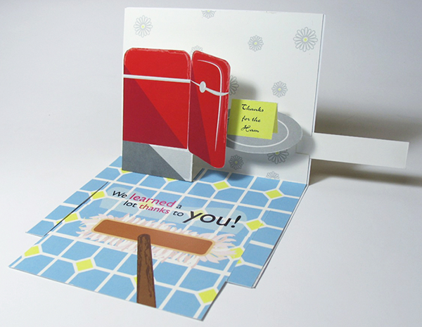 greeting card thank you card 3D pop up interactive