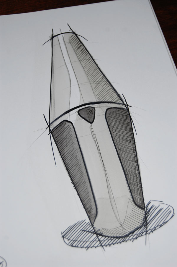 hand sketching vacuum cleaner