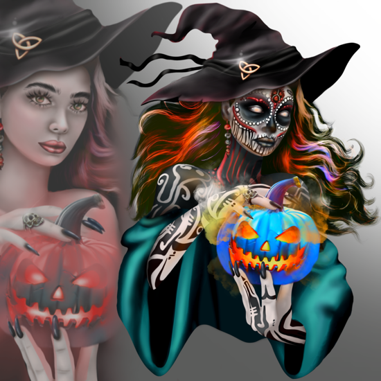 witchcraft charm Magic   Halloween party pendant Magic Crystal pumpkin Jack-o'-lantern psp tubes full body light sparkle spell tricky skull bones black night cloak glow smoke atmosphere fortune teller witch sorceress deadlady bat crystalball DayoftheDead hat witch's cauldron