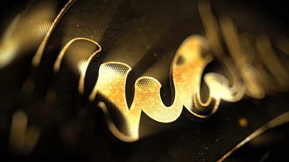 3D bold dark gold golden intro light logo logo animation macro particles reveal after effects template videohive