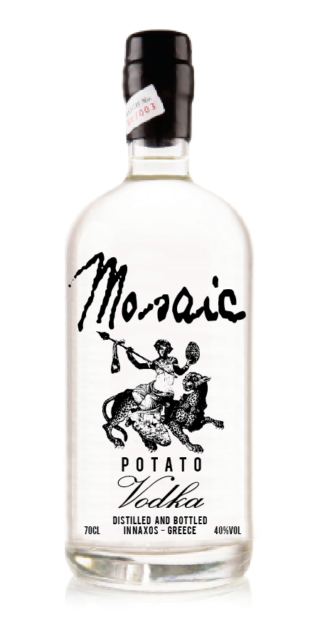 Vodka package Label wodka bottle greek potato beverage alcohol Brandy
