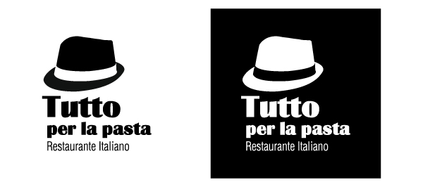 italian italiano restaurant restaurante logo identidad identity marca brand elegant Pasta sombrero hat elegante SENCILLO