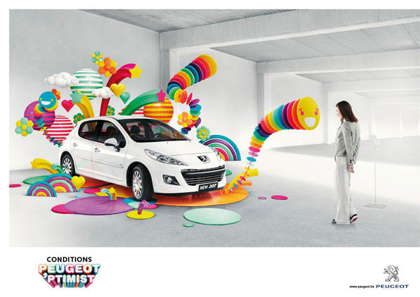 PEUGEOT car 3D digital tm tmsprl brussels belgium thomasset automotive   poster havas Rizon marc