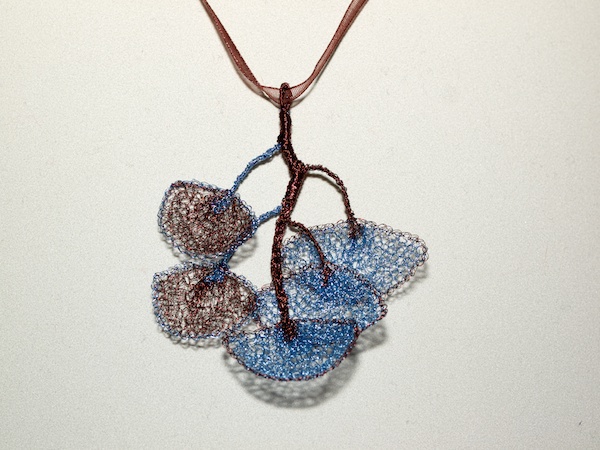 jewelry  crochet crocheted wire wire Necklace pendant