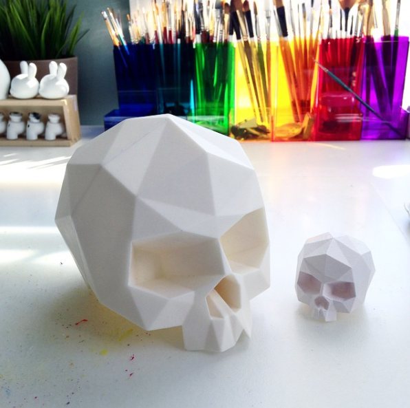 skelevex Skull art skull pattern detailed Hand Painted kompleks toycon toy art toy sculpture colorful