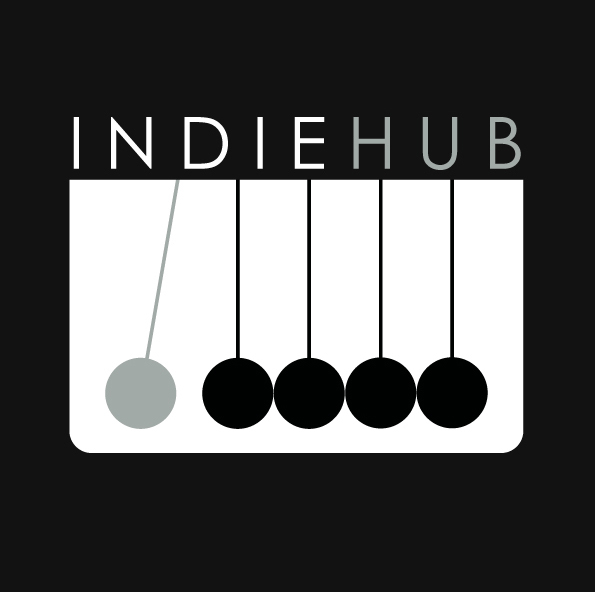 INDIEHUB Recording studio coworking Enzo Benedetto milano Logo Design netwon pendolo t-shirt