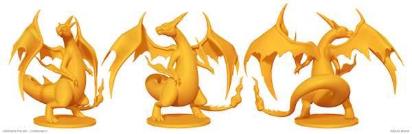 Pokemon Mega Charizard X 3D model 3D printable