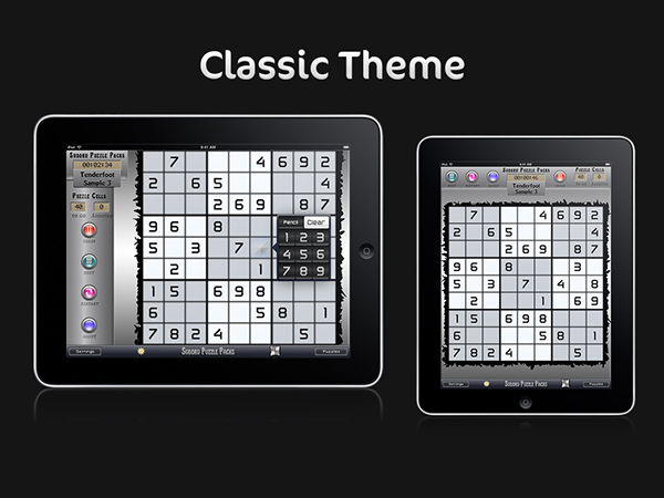 sudoku THEMES ios apps iphone iPad puzzles Games mark perkins Objective-C best thumb wizards publisher sudoko suduku