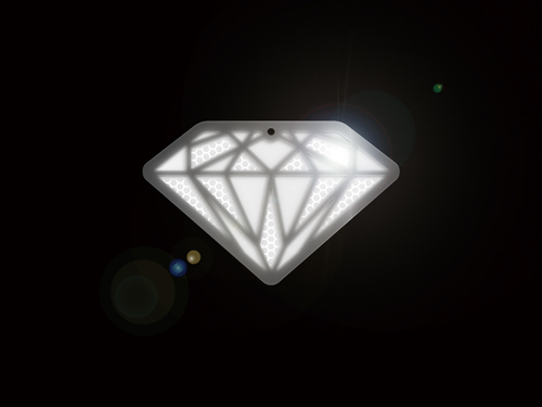 diamond  reflective pendant shiny Rezon