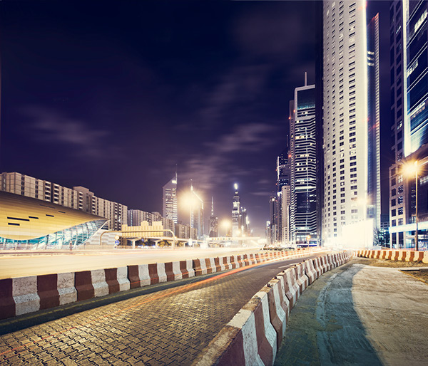 dubai  megacity emirates  uae  vae architecutre night cityscape skyline skyscraper tower desert Urban business bay  burj khalifa