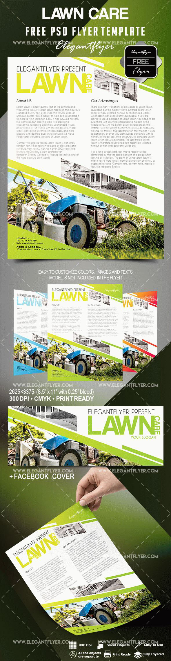 Lawn Care Flyers Templates Free on Behance Inside Lawn Mowing Flyer Template Free