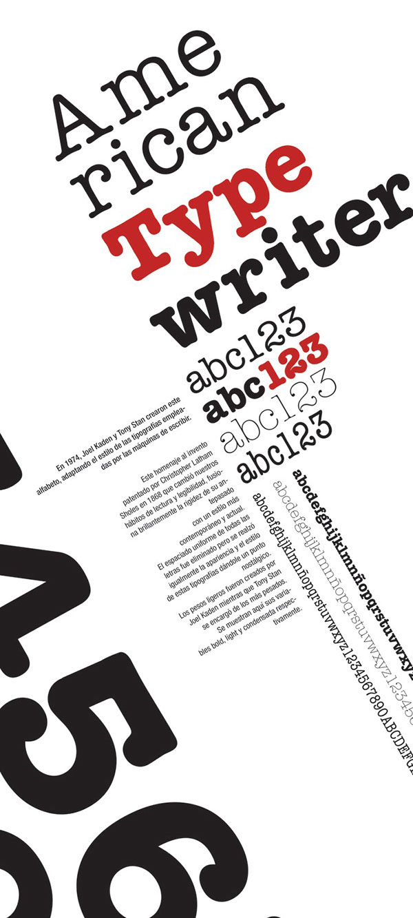 type american typewriter poster graphic design
