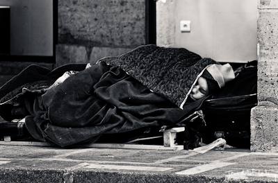 homeless Street beggar man woman poor