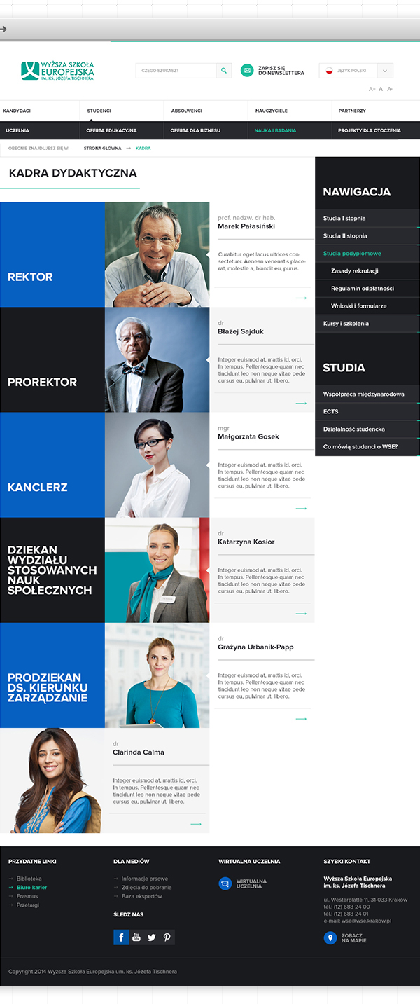 tischner tischner University University student student Students Students teach teach learn learn Education Education European European krakow krakow wyższa wyższa szkoła szkoła school school Webdesign Webdesign Responsive Responsive flat flat