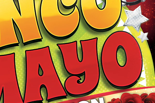 cinco de mayo nightclub flyer colorful dj party Mexican