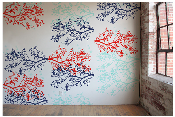 Silk screen printed wallpaper collection on Behance