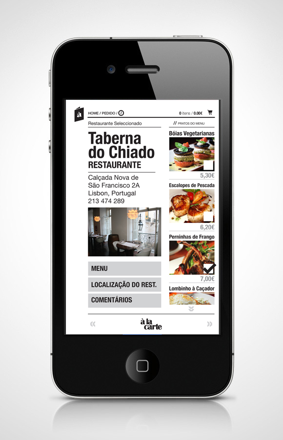 app  iphone Food  restaurant Lisbon design
