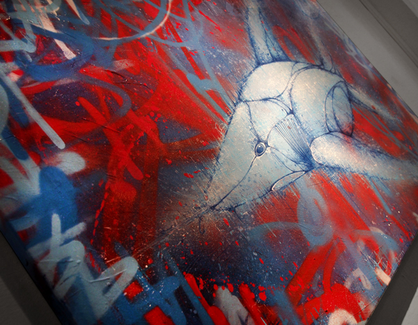 canvas shark graff spray ezo florent font Urban city gallery paint