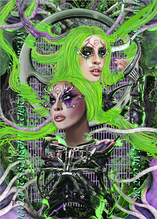 Chromatica Dawn of Chromatica Digital Art  Dorian Electra gaga Lady Gaga neon Pop Art pop culture psychedelic